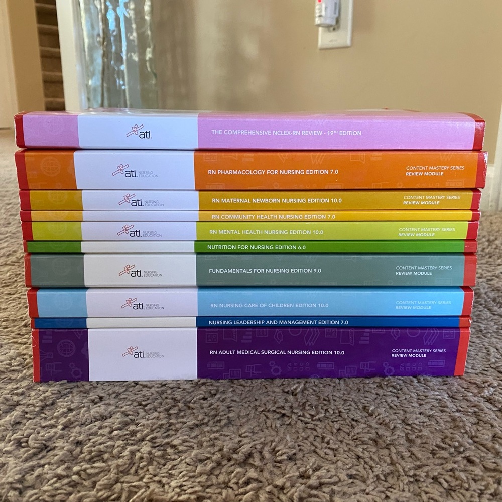 Set of 10 ATI Nursing Content Mastery Workbooks
